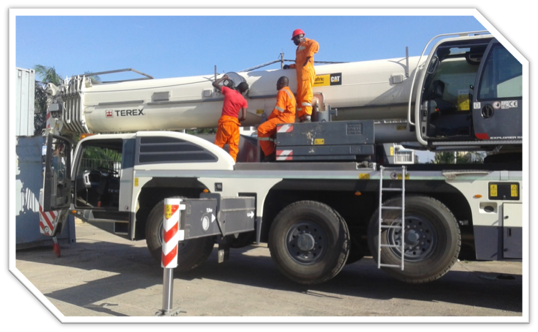 maintenance de la grue